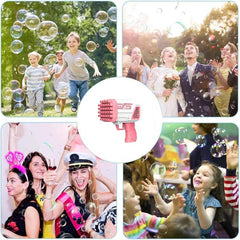 Bazooka Bubble Water Gun | Rechargeable Bubble Blaster Toy for Kids | Outdoor Fun
