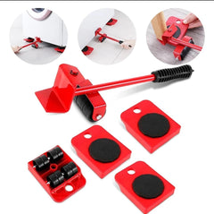 5-in-1 Heavy Furniture Mover Tool Set | Lifter & Roller Kit