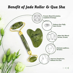 4 in 1 Value Bundle - Derma Roller, Jade Roller, Gua Sha & Ice Face Roller for Radiant Skin