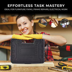 47-Piece Foldable Wireless Electric Screwdriver Kit with Adjustable Torque & USB Charging