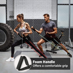 Gym Belt with Box | 5-in-1 Power Exercise Resistance Band Set – Adjustable Fitness Equipment for All