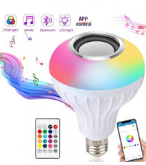 2-in-1 Smart LED Bulb + Bluetooth Speaker | RGB Light + Remote Control