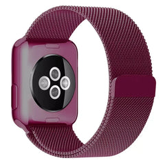 Plum | Apple Watch Milanese Magnetic Loop Strap | Stainless Steel Band  | 42mm / 44mm / 45mm
