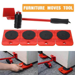 5-in-1 Heavy Furniture Mover Tool Set | Lifter & Roller Kit