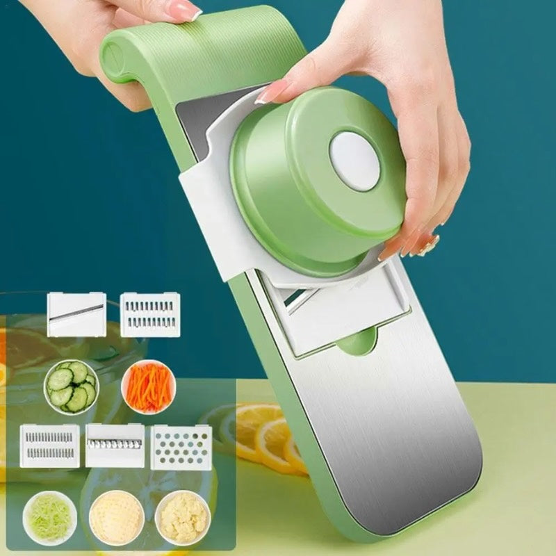 Multifunctional 5-Blade Vegetable Cutter & Grater | Random Colors