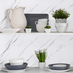 Marble Sheet Sticker | White & Grey | Best Quality | 60 x 200 cm