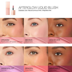 Brazen | NARS Afterglow Liquid Blush 7ml Buildable Hydrating Blush with Sodium Hyaluronate and Vegan Protein
