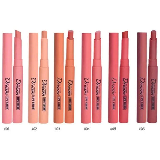 Hengfang Matte Dream Lipstick Set – 6-Piece Long-Lasting Nude Shades | Waterproof, Smooth Finish